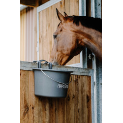 Comedouro Hippotonic com ganchos e alça Cinza escuro Cinzento