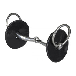 Mordedor com anéis de silicone LeMieux Preto Mordedor com anéis de silicone LeMieux Preto