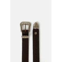 Cinto western Horze Blaze em couro Castanho