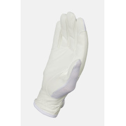 Luvas de equitação Horze Ally mesh Branco brilhante
