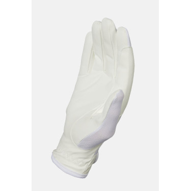 Luvas de equitação Horze Ally mesh Branco brilhante