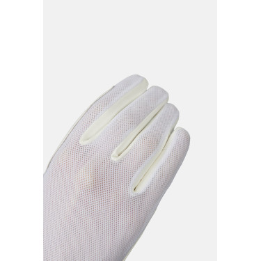 Luvas de equitação Horze Ally mesh Branco brilhante