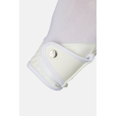 Luvas de equitação Horze Ally mesh Branco brilhante
