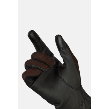 Luvas de equitação Horze Ally mesh Marrom café Castanho