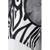 Máscara anti-moscas Horze Elastic com zíper Leopardo Motivos