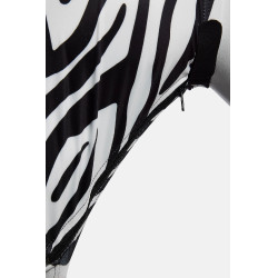 Máscara anti-moscas Horze Elastic com zíper Zebra Motivos