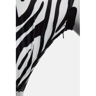 Máscara anti-moscas Horze Elastic com zíper Zebra Motivos