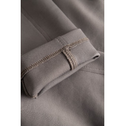 Calças de equitação Horze Chara mulher full grip Madeira à deriva Cinzento