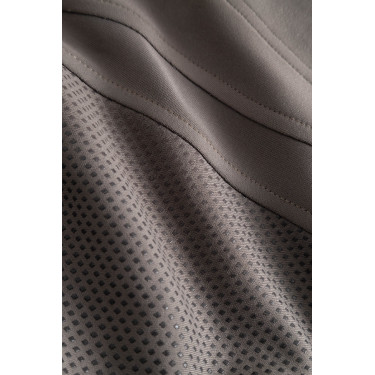 Calças de equitação Horze Chara mulher full grip Madeira à deriva Cinzento