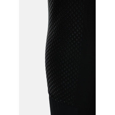 Calças de equitação Horze Grand Prix Pro com assento integral para homem Preto