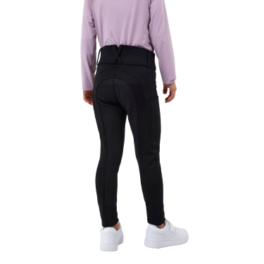 Calças Horze Young Rider Chara full grip Preto