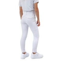 Calça híbrida Horze Young Rider Anya com full grip Branco brilhante