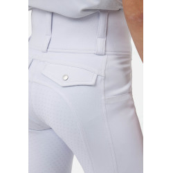 Calça híbrida Horze Young Rider Anya com full grip Branco brilhante