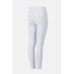 Calça híbrida Horze Young Rider Anya com full grip Branco brilhante