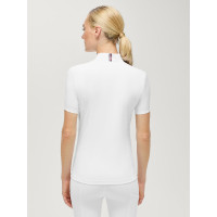 Polo de concurso Selma Tommy Hilfiger Equestrian de manga curta para mulher Branco óptico