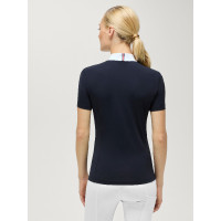 Polo de concurso Selma Tommy Hilfiger Equestrian de manga curta para mulher Branco óptico