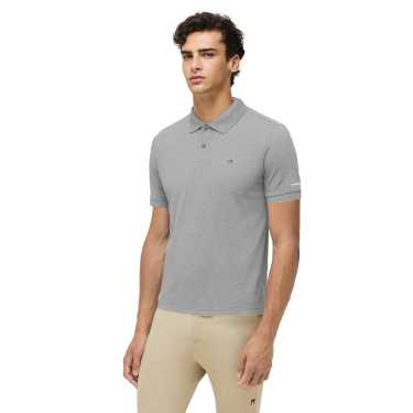 Polo de mangas curtas Tommy Hilfiger Equestrian homem Cinza mesclado Cinzento