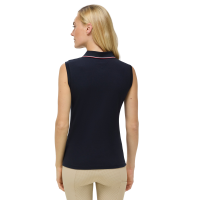 Pólo sem mangas Cordova Tommy Hilfiger Equestrian feminino Céu do deserto Azul