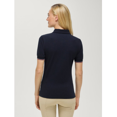 Pólo com fecho Anaheim Tommy Hilfiger Equestrian mulher Céu do deserto Azul