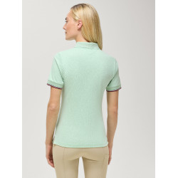 Pólo com fecho Anaheim Tommy Hilfiger Equestrian mulher Hortelã Belair Verde