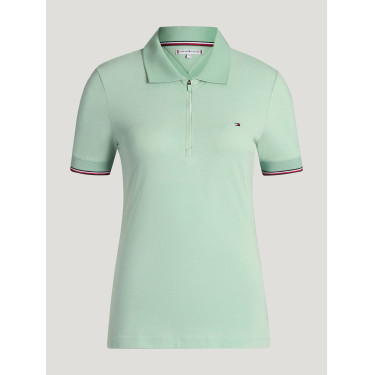 Pólo com fecho Anaheim Tommy Hilfiger Equestrian mulher Hortelã Belair Verde