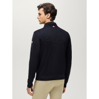 Camisola 1/4 zip homem Tommy Hilfiger Equestrian Irvine Céu do deserto Azul