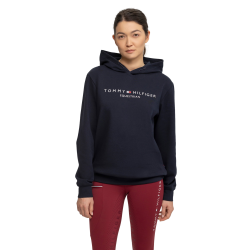 Sweat com capuz feminino Tommy Hilfiger Equestrian Céu do deserto Azul