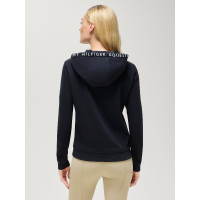 Moletom com capuz Laguna Tommy Hilfiger Equestrian feminino com logótipo Céu do deserto Azul