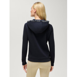 Moletom com capuz Laguna Tommy Hilfiger Equestrian feminino com logótipo Céu do deserto Azul