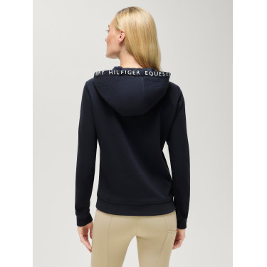 Moletom com capuz Laguna Tommy Hilfiger Equestrian feminino com logótipo Céu do deserto Azul