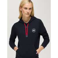 Moletom com capuz Laguna Tommy Hilfiger Equestrian feminino com logótipo Céu do deserto Azul