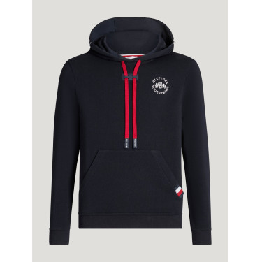 Sweat com capuz Laguna Tommy Hilfiger Equestrian Young Rider logo Céu do deserto Azul Sweat com capuz Laguna Tommy Hilfiger Equestrian Young Rider logo Céu do deserto Azul
