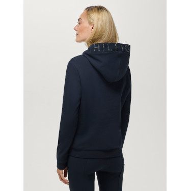 Sweat com capuz com strass Hollywood Tommy Hilfiger Equestrian mulher Céu do deserto Azul