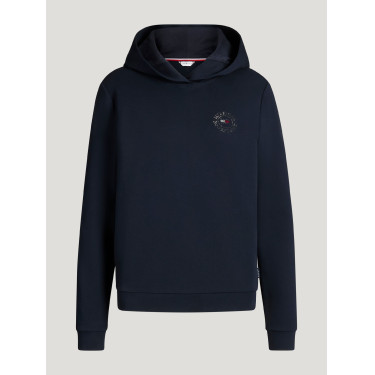 Sweat com capuz com strass Hollywood Tommy Hilfiger Equestrian mulher Céu do deserto Azul