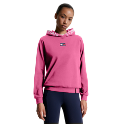 Sweat com capuz Tommy Hilfiger Equestrian California feminino Rosa vibrante