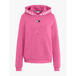 Sweat com capuz Tommy Hilfiger Equestrian California feminino Rosa vibrante