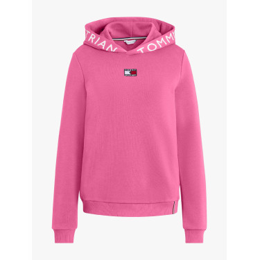 Sweat com capuz Tommy Hilfiger Equestrian California feminino Rosa vibrante