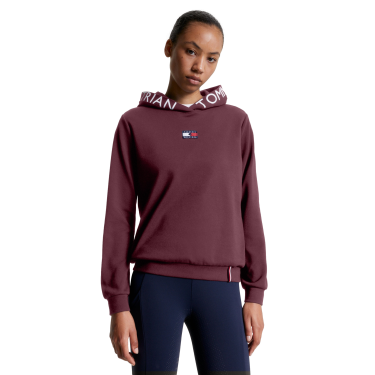 Sweat com capuz Tommy Hilfiger Equestrian California feminino Vermelho
