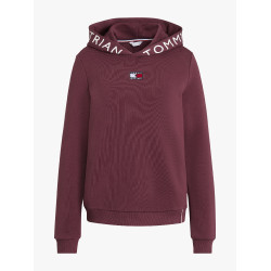 Sweat com capuz Tommy Hilfiger Equestrian California feminino Vermelho