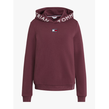 Sweat com capuz Tommy Hilfiger Equestrian California feminino Vermelho