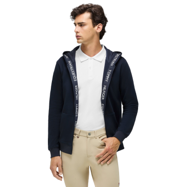 Casaco com capuz e fecho Tommy Hilfiger Equestrian Ventura homem Céu do deserto Azul