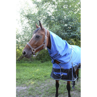 Cobre-pescoço Equithème Tyrex 1200 D 0g Azul / preto