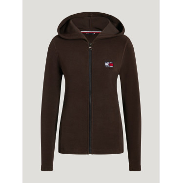 Casaco com capuz e fecho Tommy Hilfiger Equestrian feminino Whitney Brookwood Castanho Casaco com capuz e fecho Tommy Hilfiger Equestrian feminino Whitney Brookwood Castanho