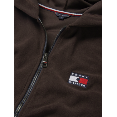 Casaco com capuz e fecho Tommy Hilfiger Equestrian feminino Whitney Brookwood Castanho Casaco com capuz e fecho Tommy Hilfiger Equestrian feminino Whitney Brookwood Castanho