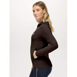 Casaco com capuz e fecho Tommy Hilfiger Equestrian feminino Whitney Brookwood Castanho Casaco com capuz e fecho Tommy Hilfiger Equestrian feminino Whitney Brookwood Castanho
