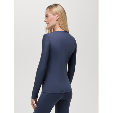 T-shirt Adel Sunguard de mangas compridas Tommy Hilfiger Equestrian mulher Índigo desbotado Azul