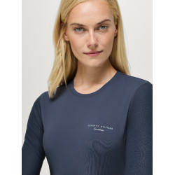 T-shirt Adel Sunguard de mangas compridas Tommy Hilfiger Equestrian mulher Índigo desbotado Azul