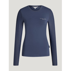 T-shirt Adel Sunguard de mangas compridas Tommy Hilfiger Equestrian mulher Índigo desbotado Azul