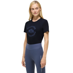 T-shirt de manga curta Pasadena Tommy Hilfiger Equestrian mulher Céu do deserto Azul