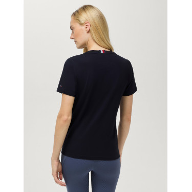 T-shirt de manga curta Pasadena Tommy Hilfiger Equestrian mulher Céu do deserto Azul